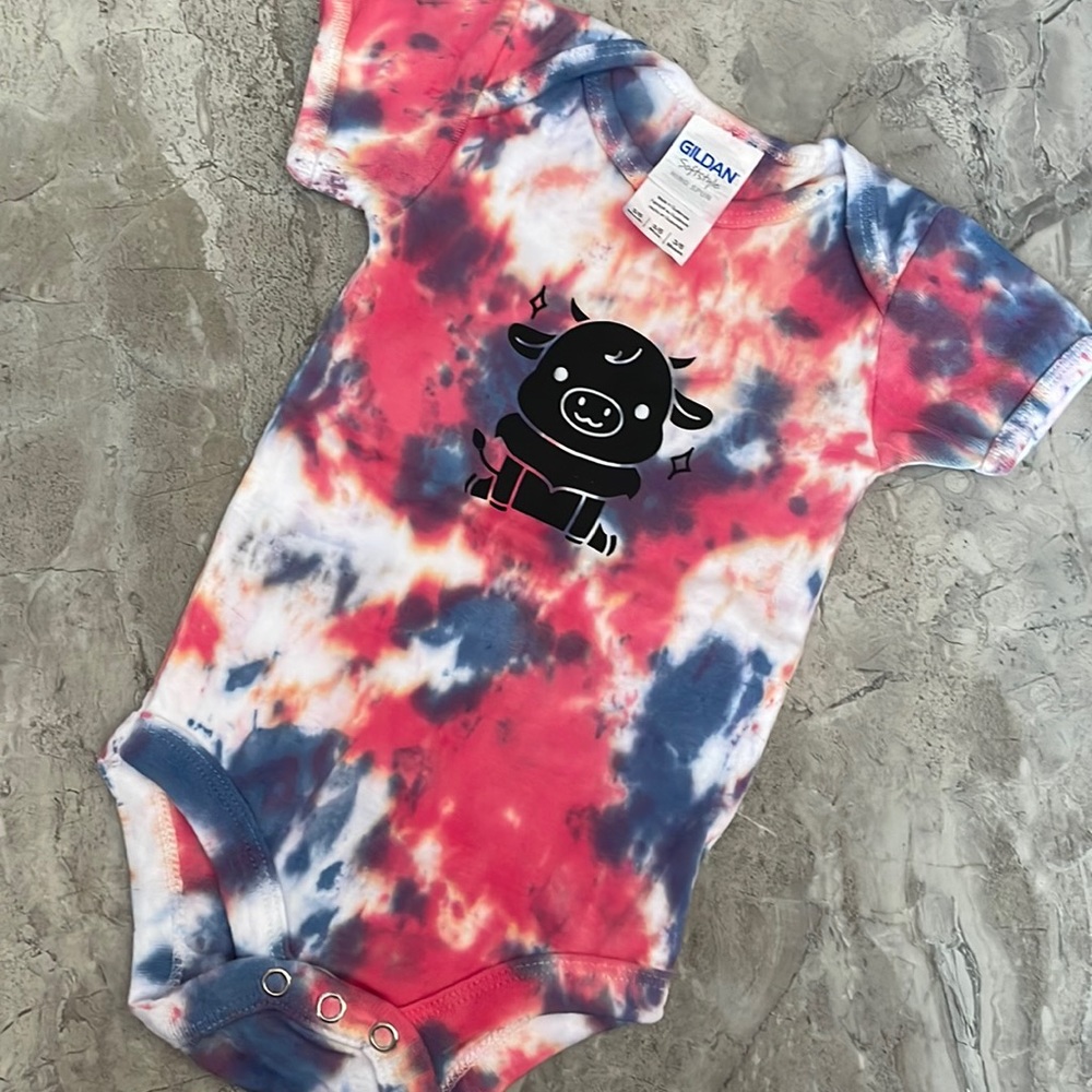 Buffalo tie dye onesie